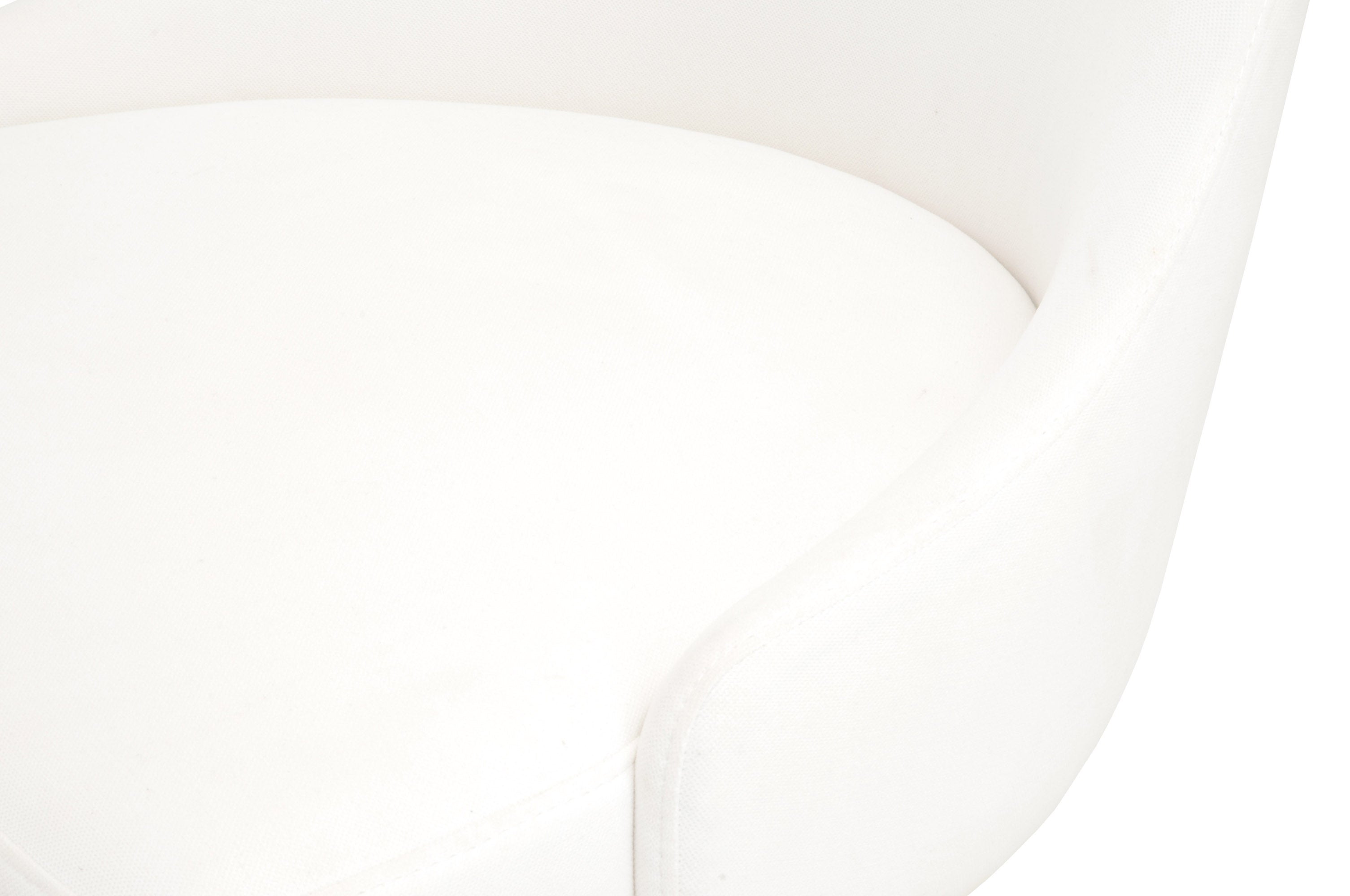 Parissa Dining Chair, Set of 2, Pearl, Brushed Stainless Steel