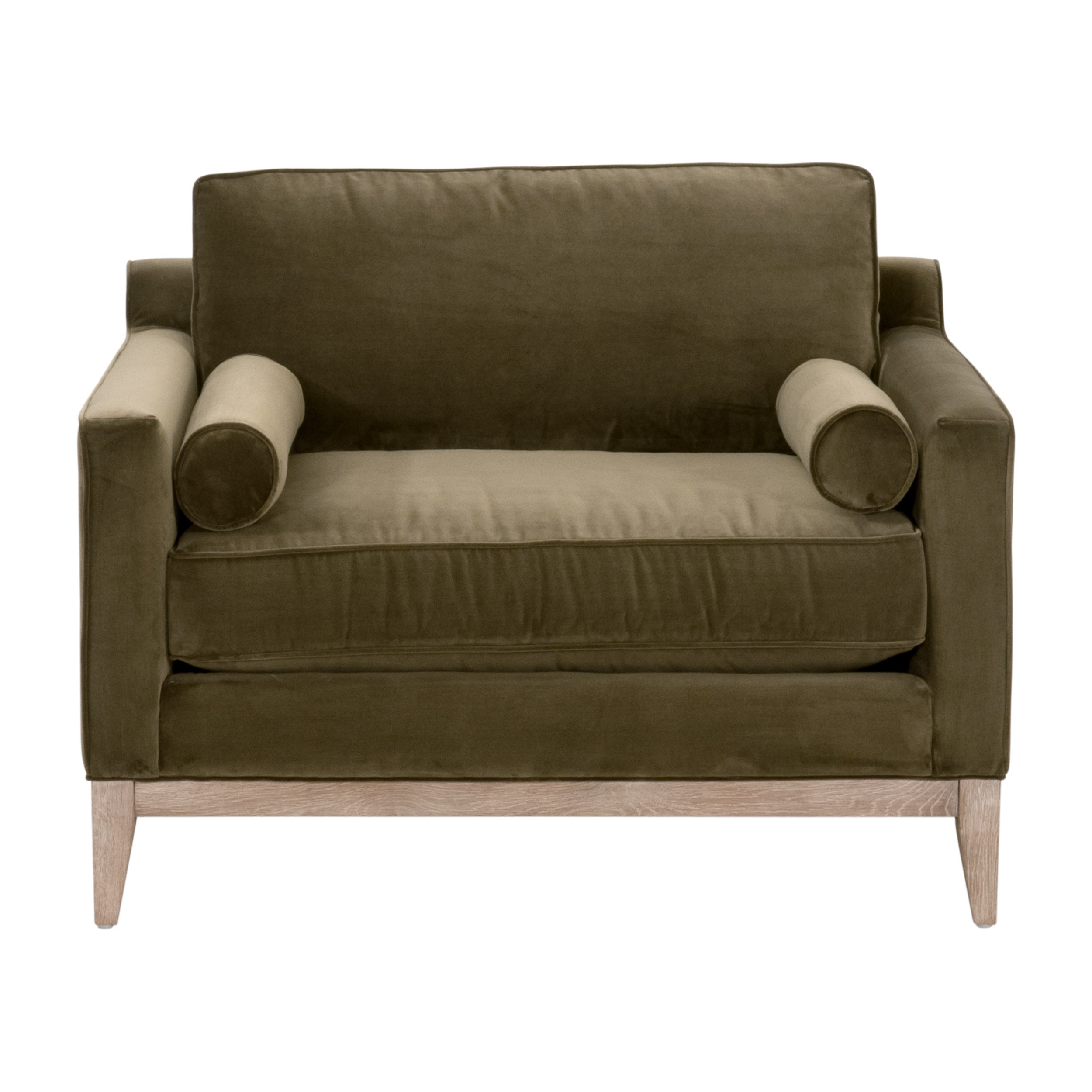 Parker Post Modern Sofa Chair - Natural Grey Oak