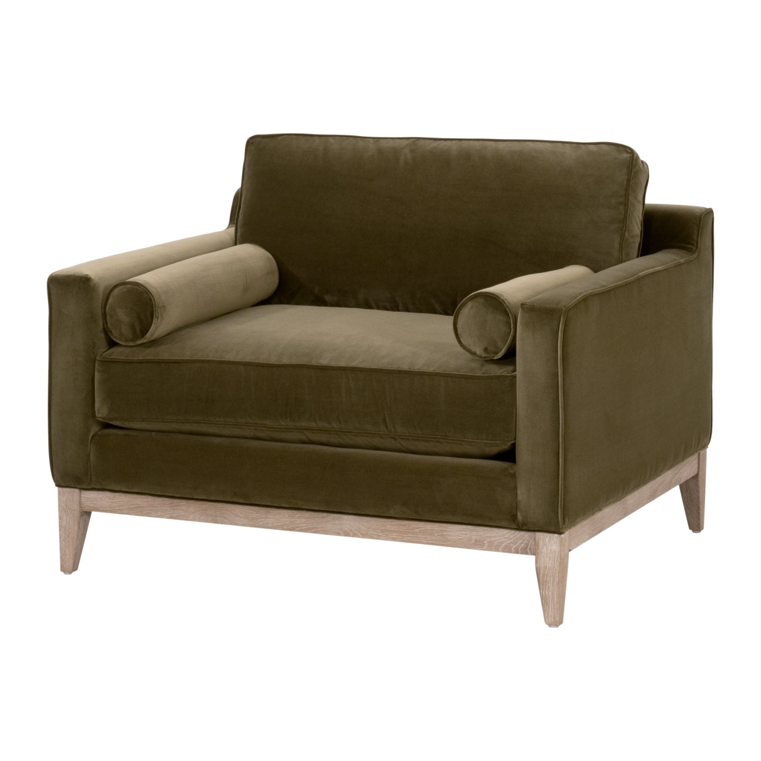 Parker Post Modern Sofa Chair - Natural Grey Oak