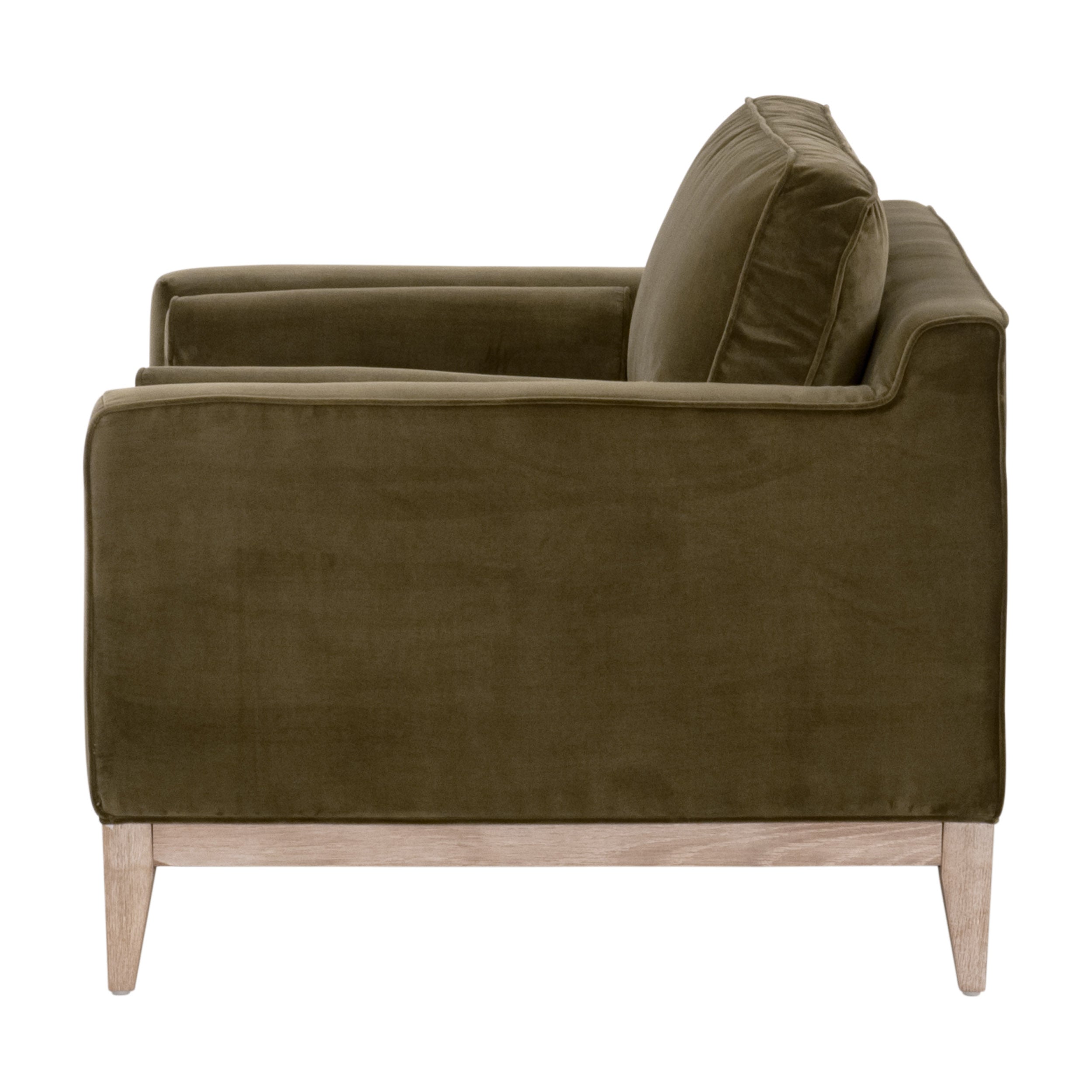 Parker Post Modern Sofa Chair - Natural Grey Oak