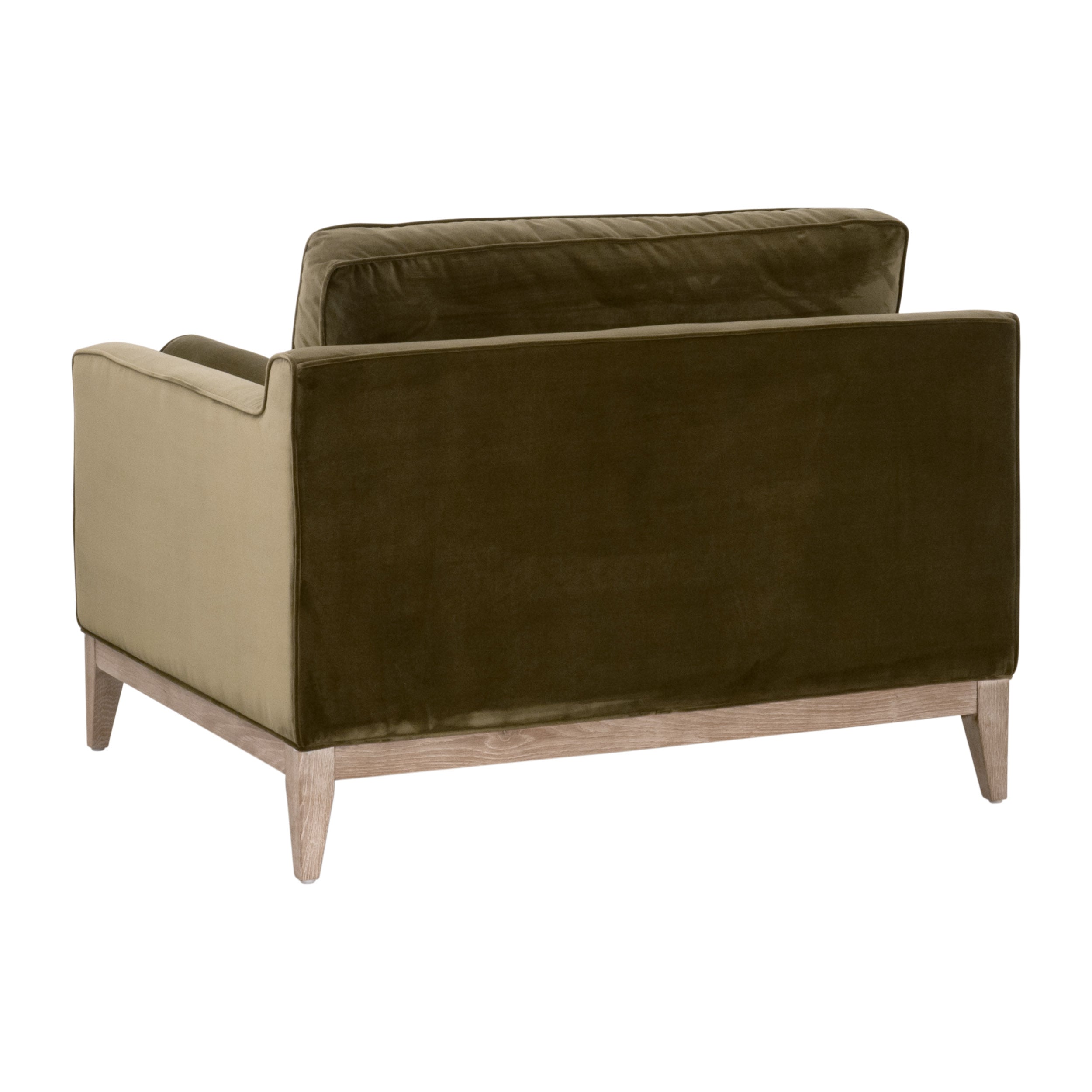 Parker Post Modern Sofa Chair - Natural Grey Oak