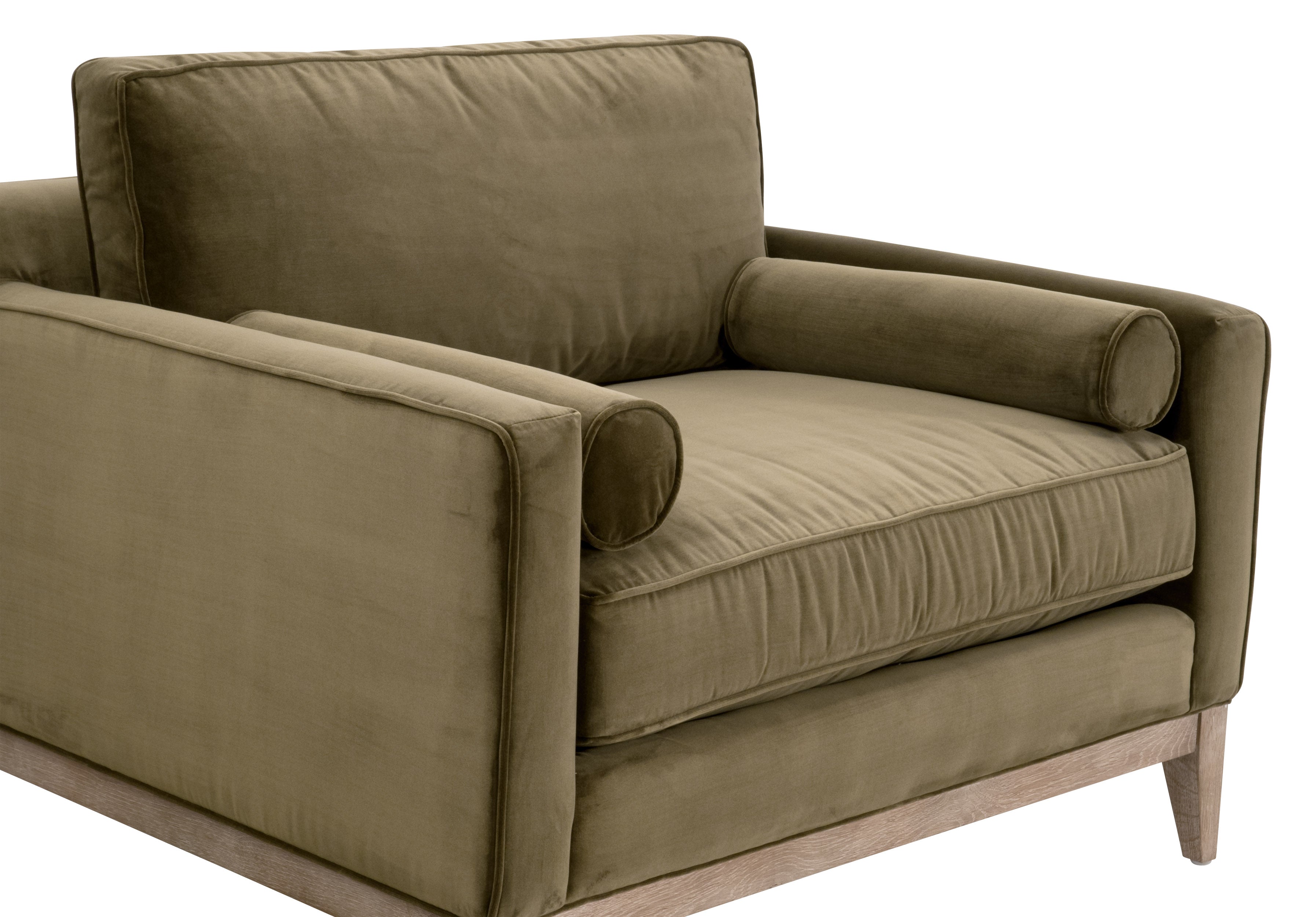 Parker Post Modern Sofa Chair - Natural Grey Oak