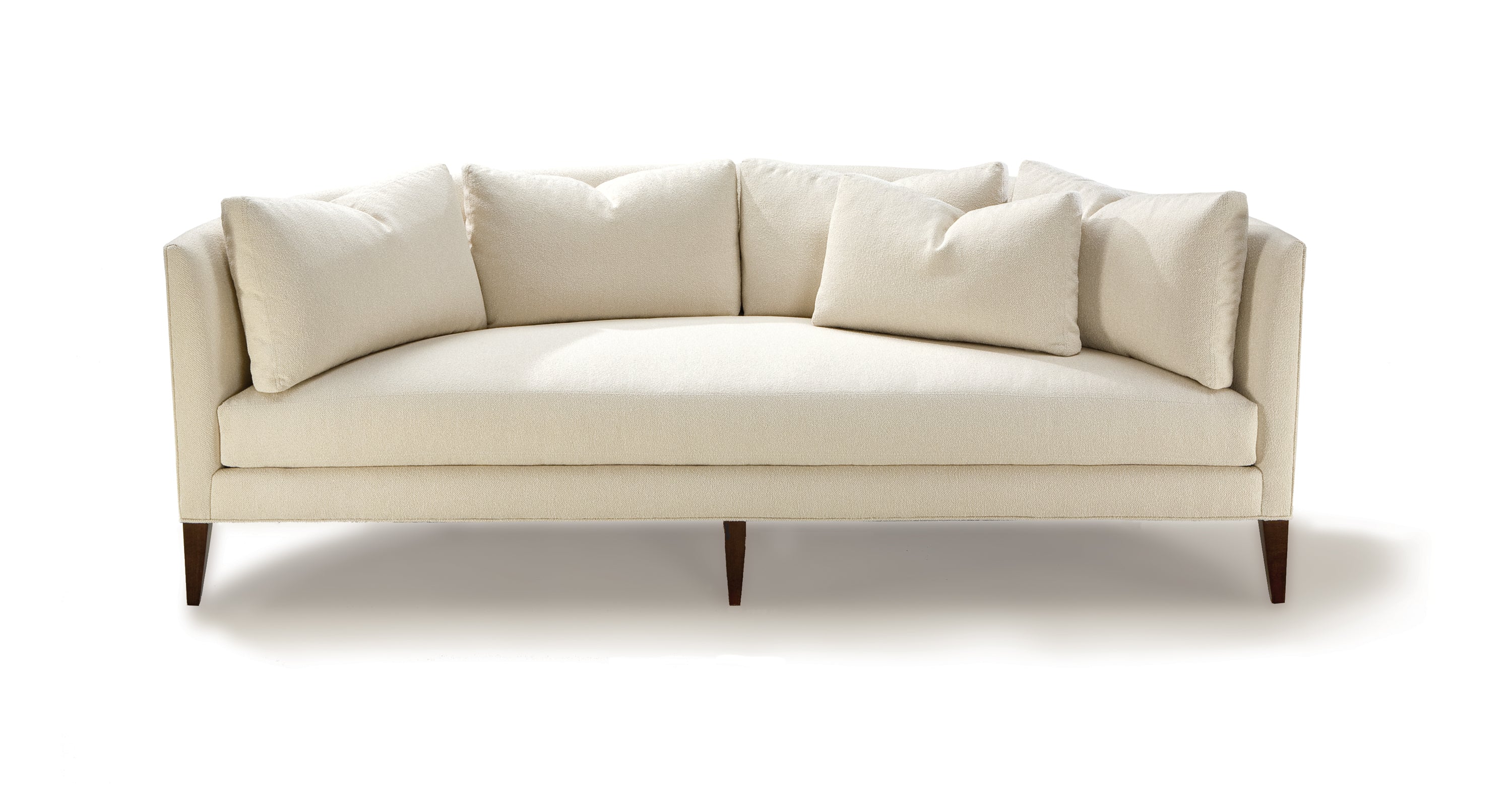 Parker Sofa With Bench Seat In White Fabric