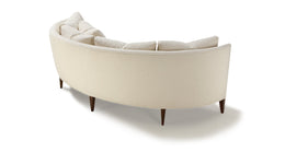 Parker Sofa With Bench Seat In White Fabric