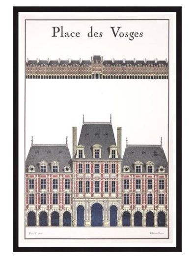 La Place Des Vosges On Rag Paper