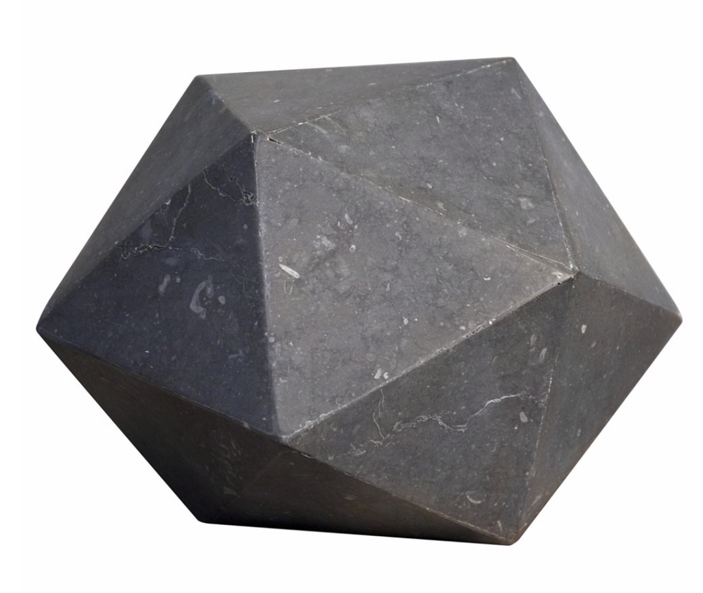 Polyhedron Object, Black Marble