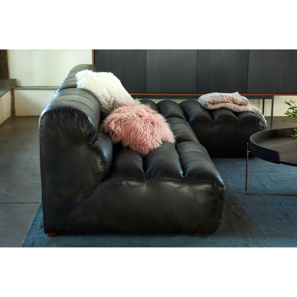 Ramsay Leather Slipper Chair, Black