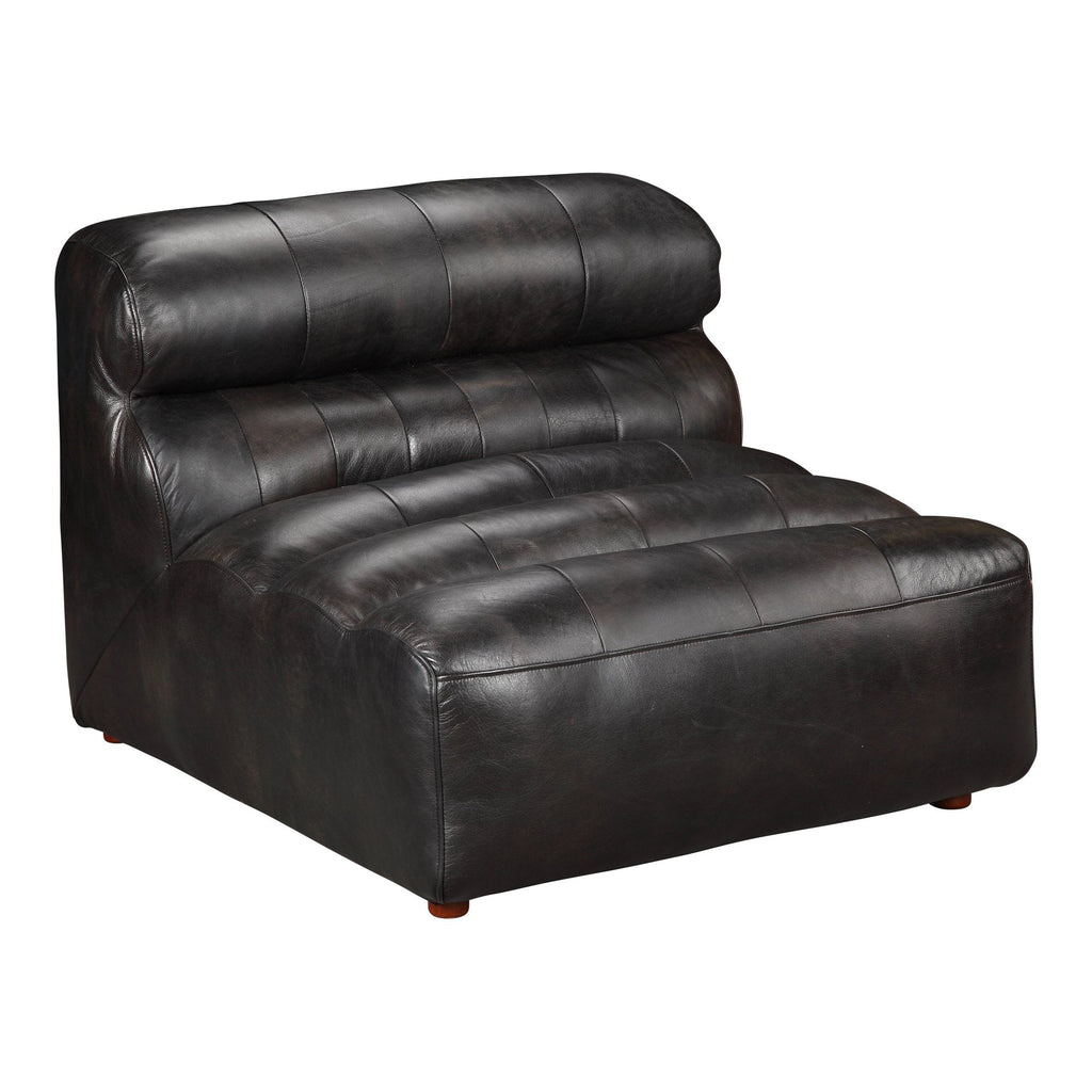 Ramsay Leather Slipper Chair, Black