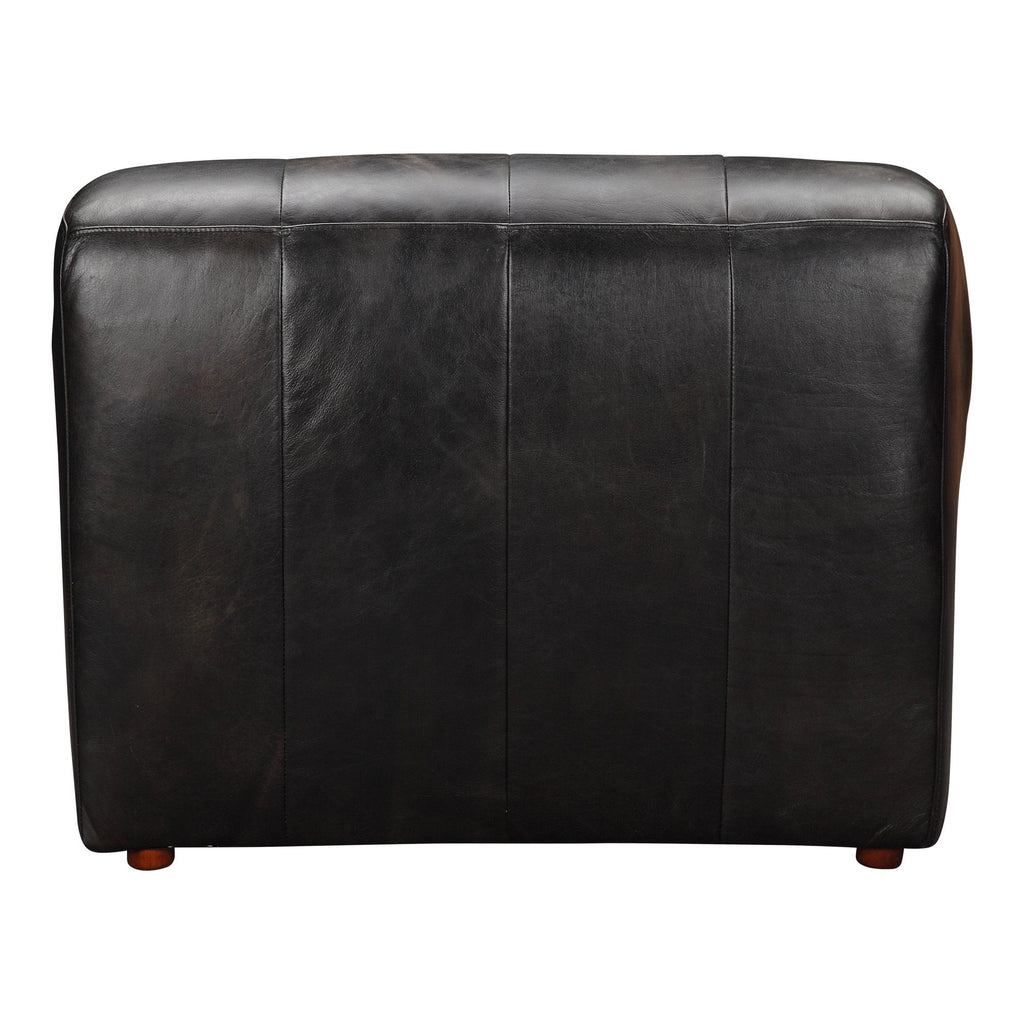 Ramsay Leather Slipper Chair, Black