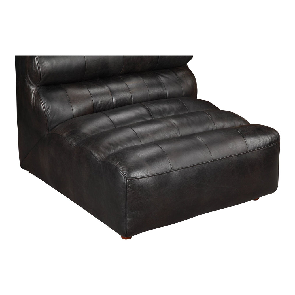 Ramsay Leather Slipper Chair, Black