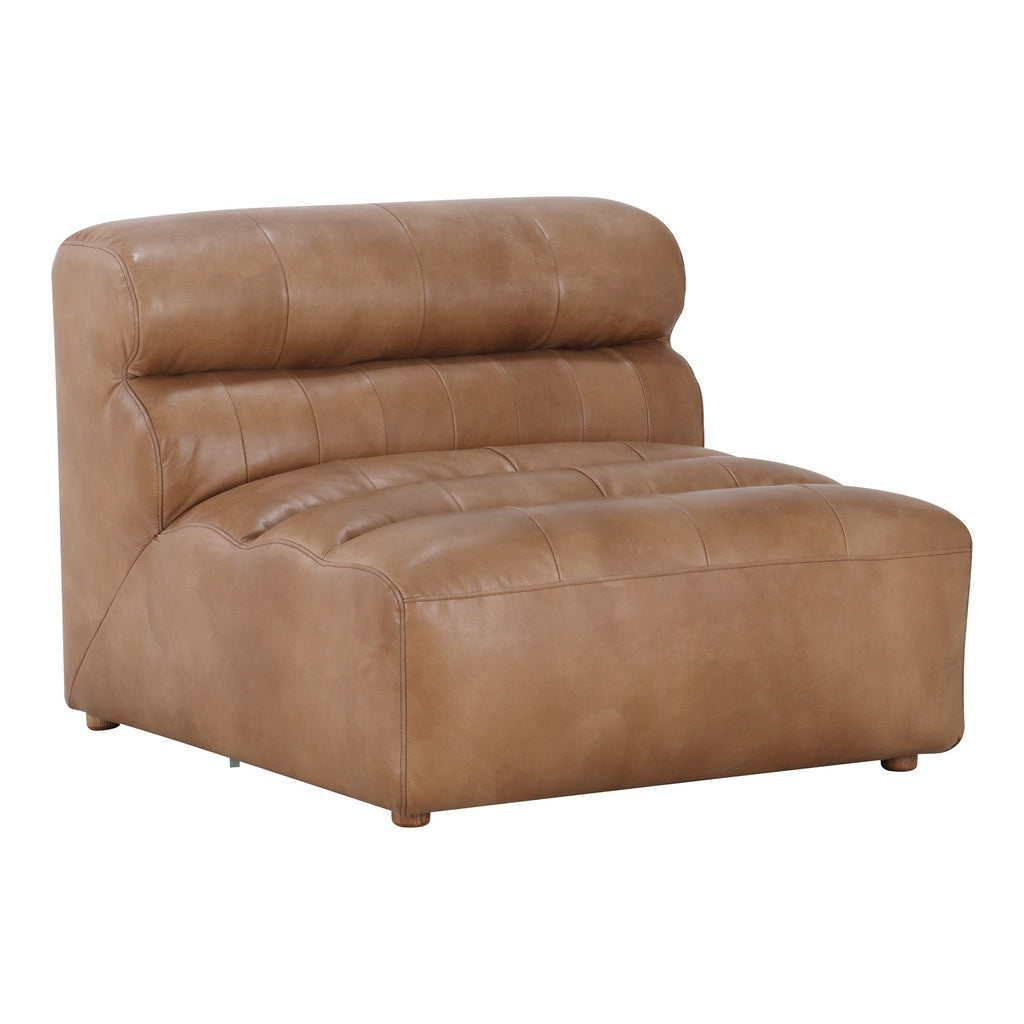 Ramsay Leather Slipper Chair, Brown