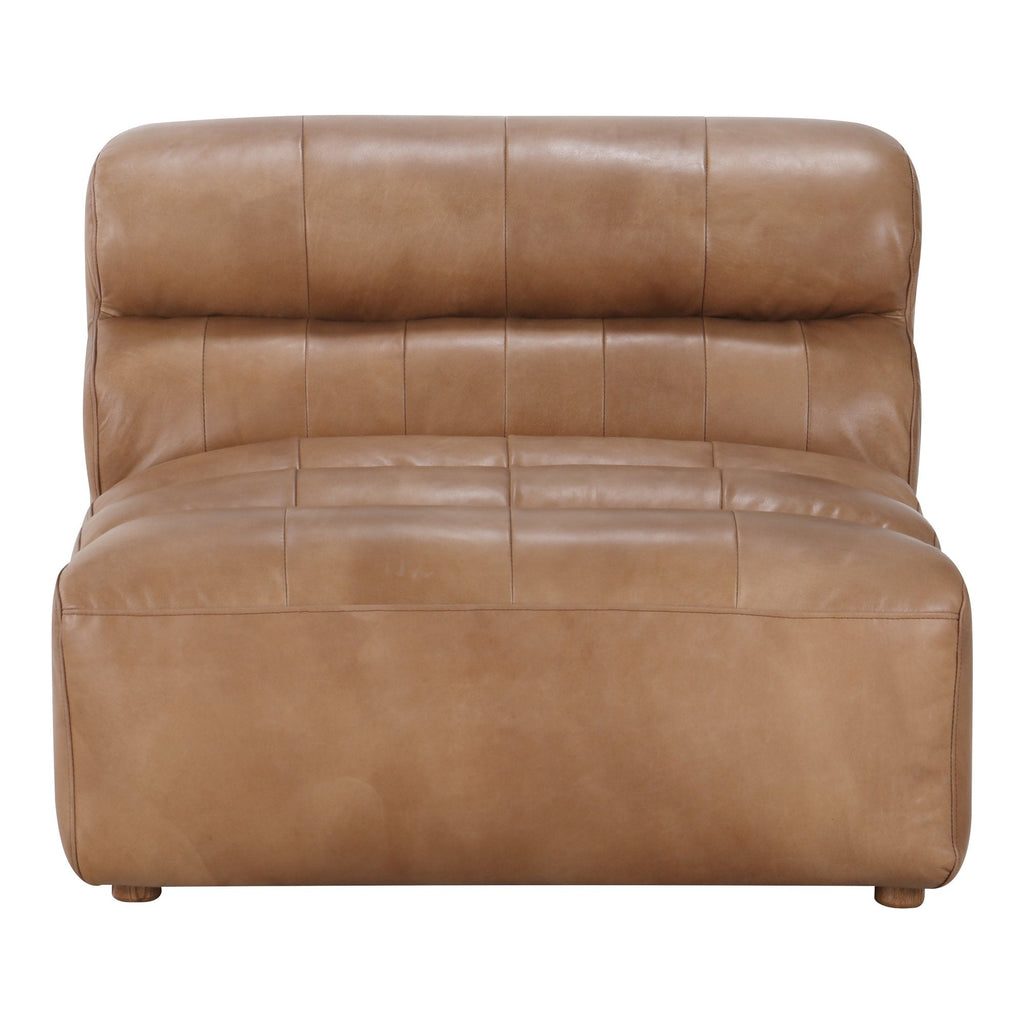 Ramsay Leather Slipper Chair, Brown