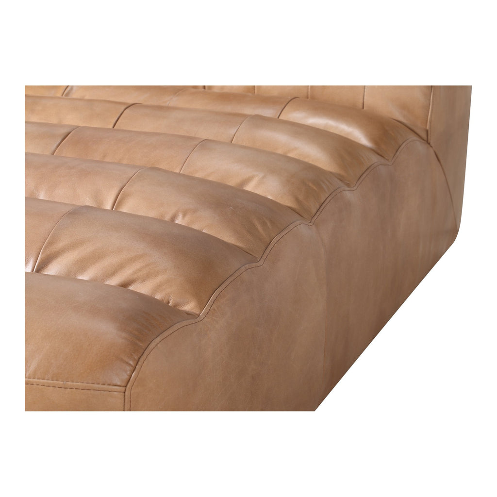 Ramsay Leather Chaise, Brown