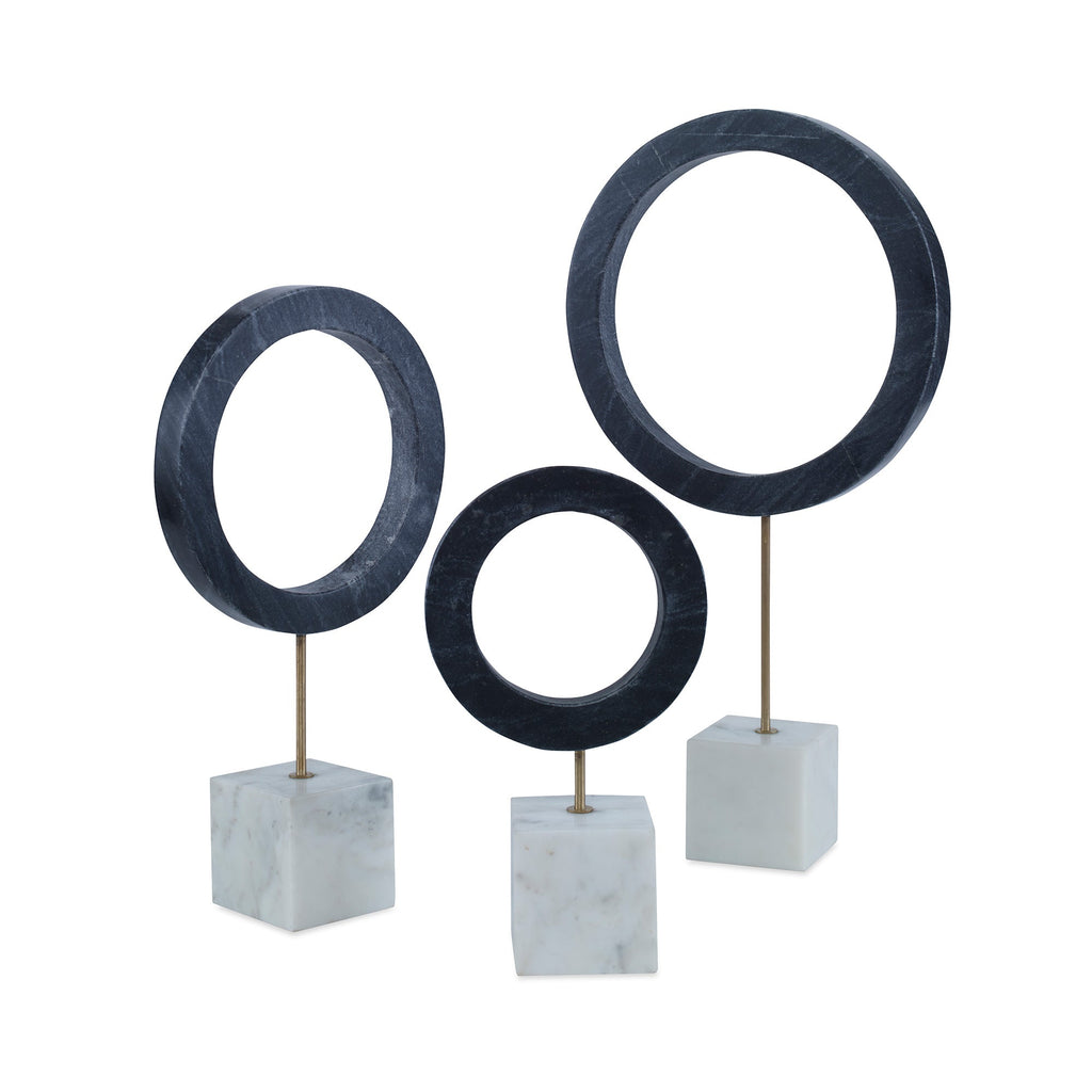 Vance Sculpture Black,Set Of 3