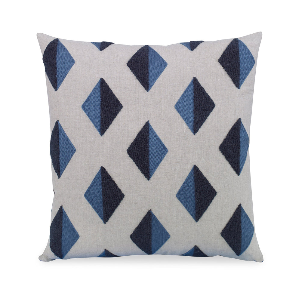 Barroco Boucle Pillow White/Blue