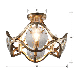 Quincy 4 Light Semi Flush