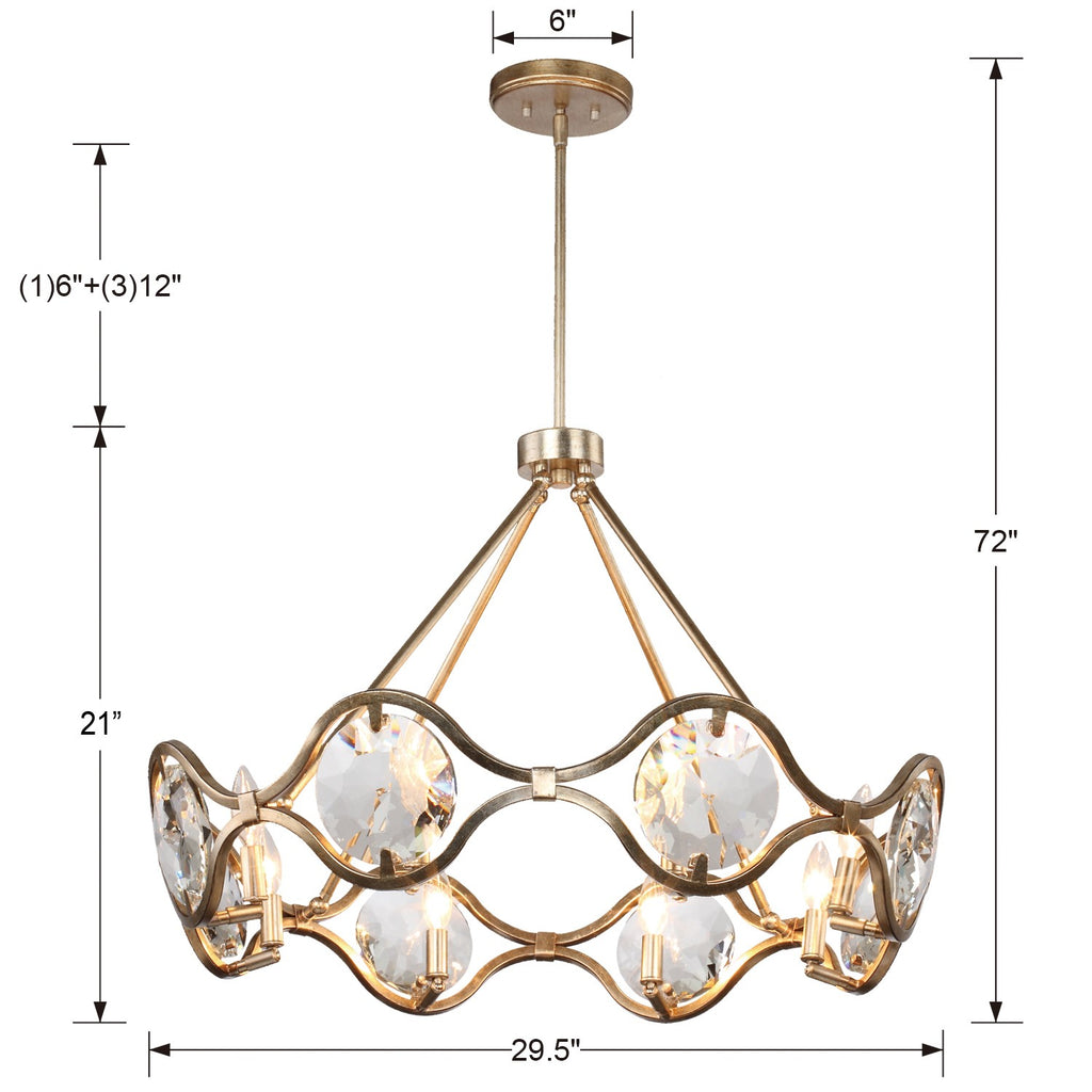 Quincy 8 Light Chandelier