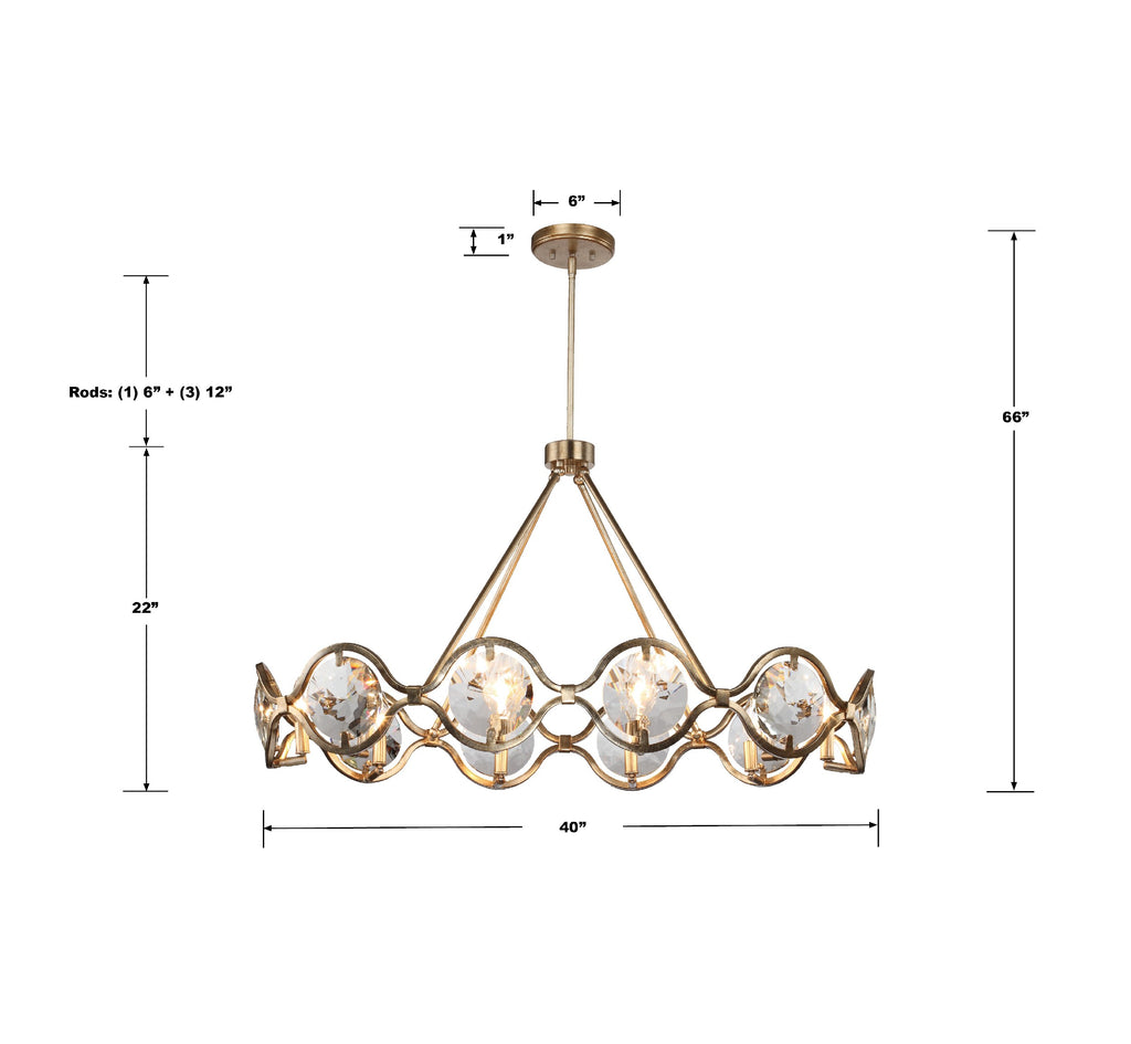 Quincy 10 Light Chandelier