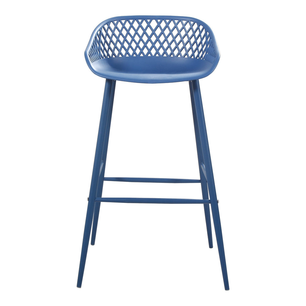 Piazza Outdoor Barstool, Blue, Set of 2