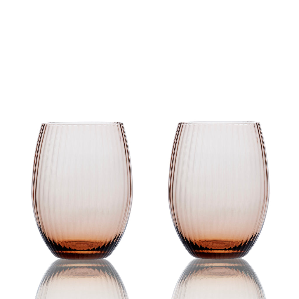 Quinn Amber Tumblers, Set of 2