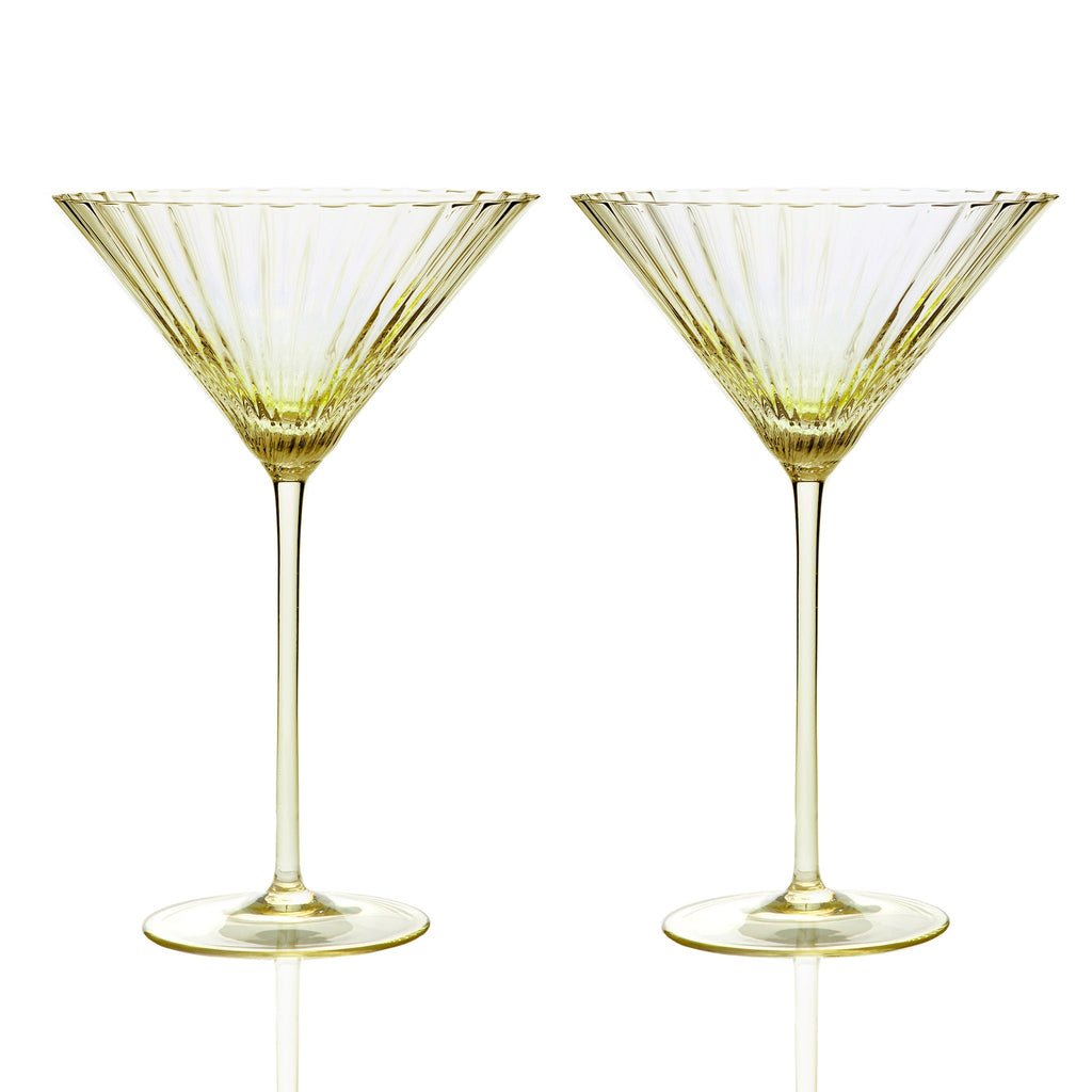 Quinn Citrine Martini Glasses, Set of 2