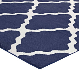 Marja Moroccan Trellis 8x10 Area Rug in Navy and Ivory