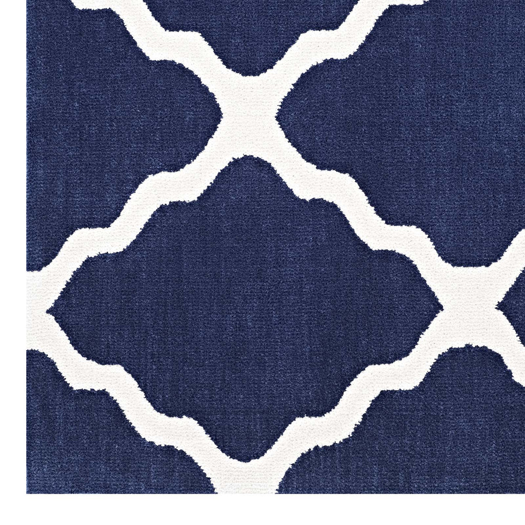 Marja Moroccan Trellis 8x10 Area Rug in Navy and Ivory