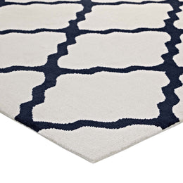 Marja Moroccan Trellis 5x8 Area Rug in Ivory and Navy