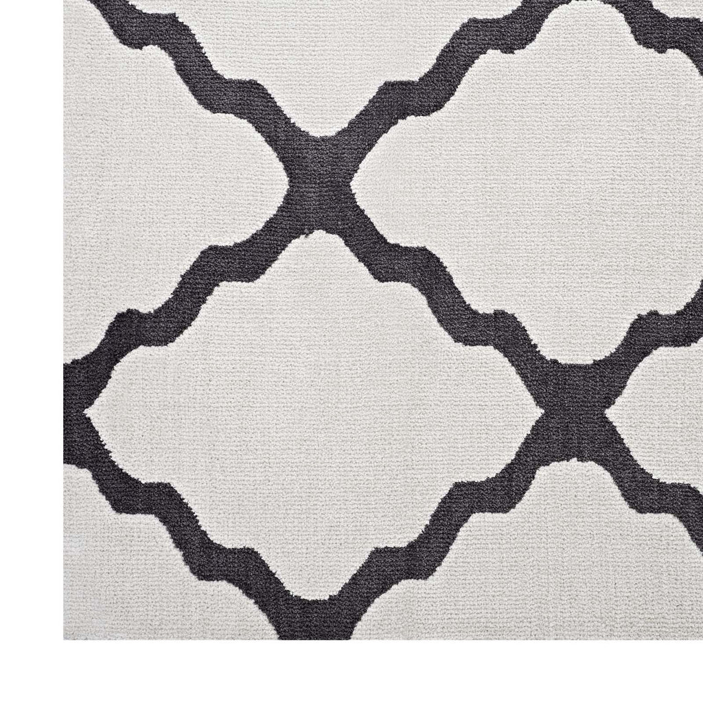 Marja Moroccan Trellis 8x10 Area Rug in Ivory and Charcoal