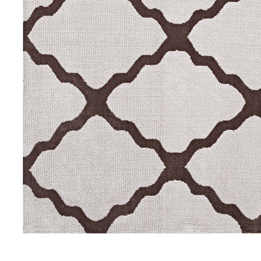 Marja Moroccan Trellis 5x8 Area Rug in Brown and Gray