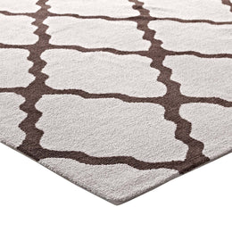 Marja Moroccan Trellis 8x10 Area Rug in Brown and Gray