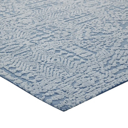 Javiera Contemporary Moroccan 5x8 Area Rug in Ivory and Light Blue