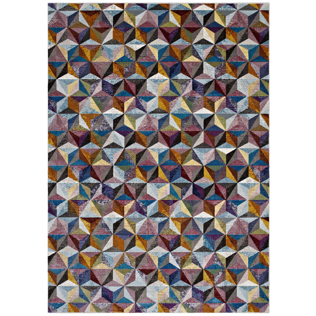 Arisa Geometric Hexagon Mosaic 5x8 Area Rug