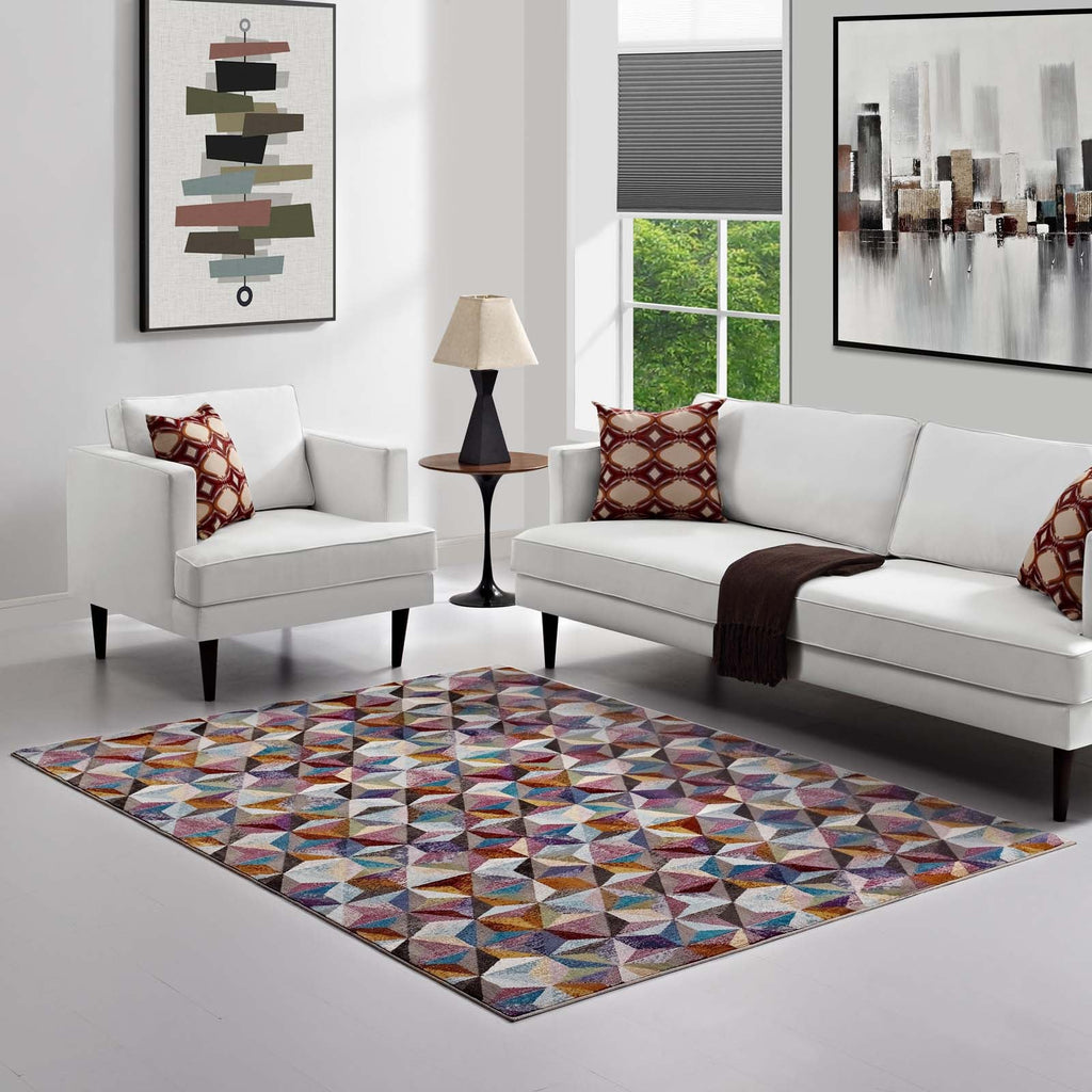 Arisa Geometric Hexagon Mosaic 5x8 Area Rug