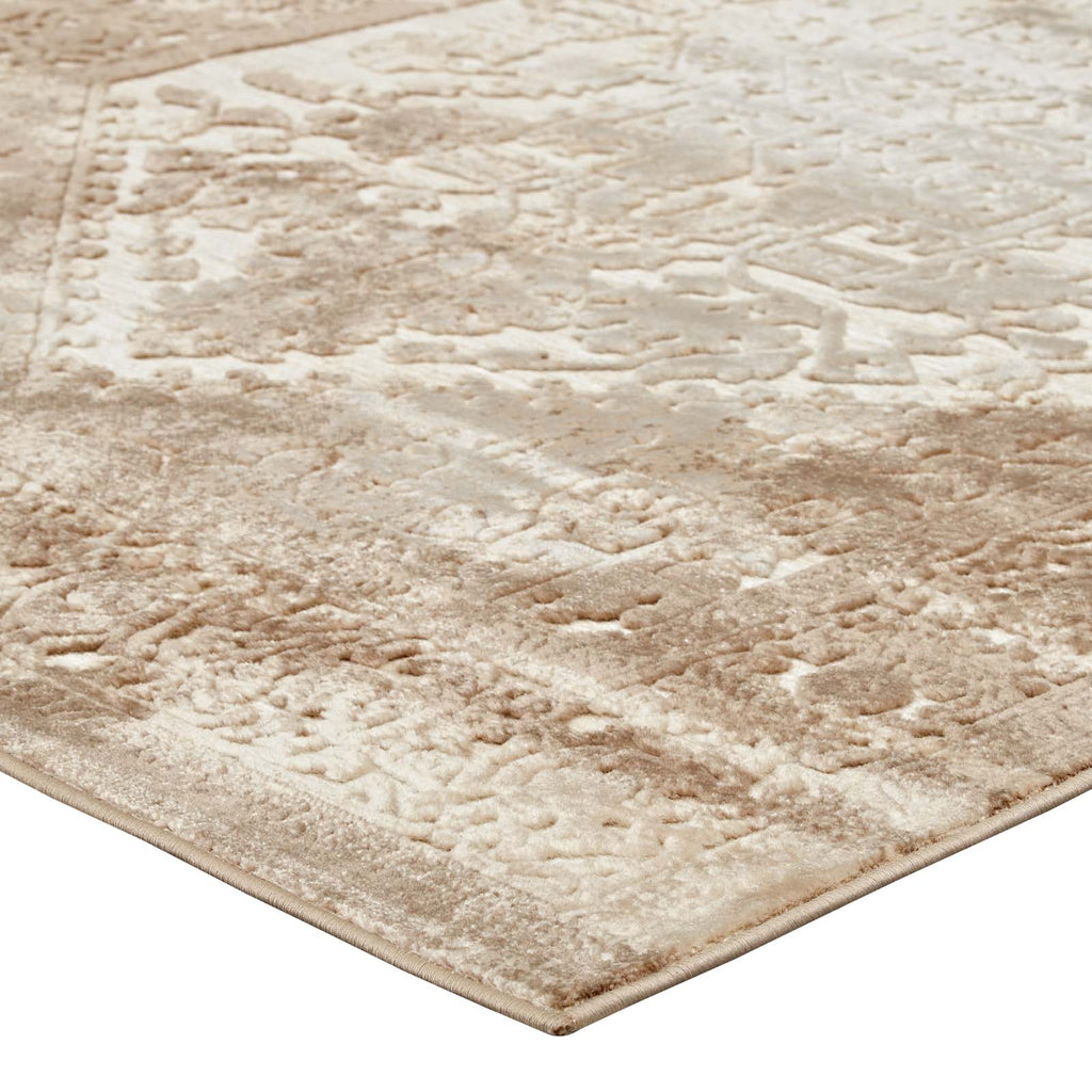 Rosina Distressed Persian Medallion 5x8 Area Rug