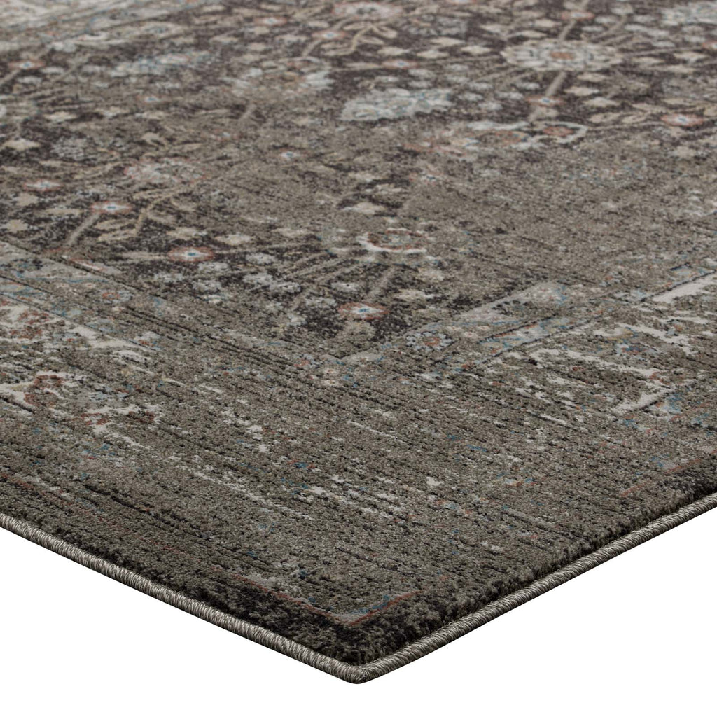 Berit Distressed Vintage Floral Lattice 5x8 Area Rug