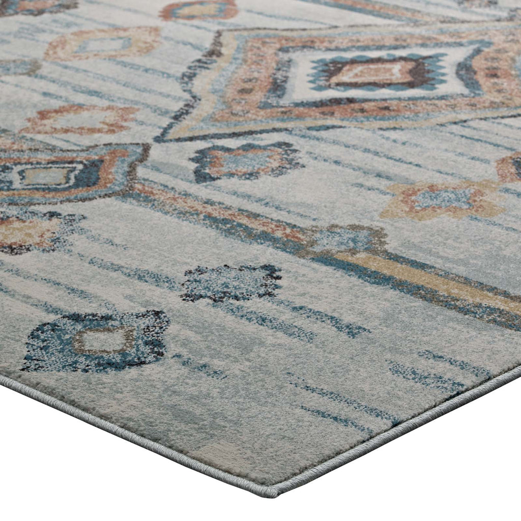 Jenica Distressed Moroccan Tribal Abstract Diamond 5x8 Area Rug