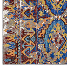 Centehua Distressed Southwestern Aztec 8x10 Area Rug