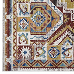 Florita Distressed Southwestern Aztec 8x10 Area Rug