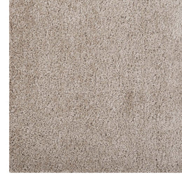 Enyssa Solid 5x8 Shag Area Rug in Beige and Ivory