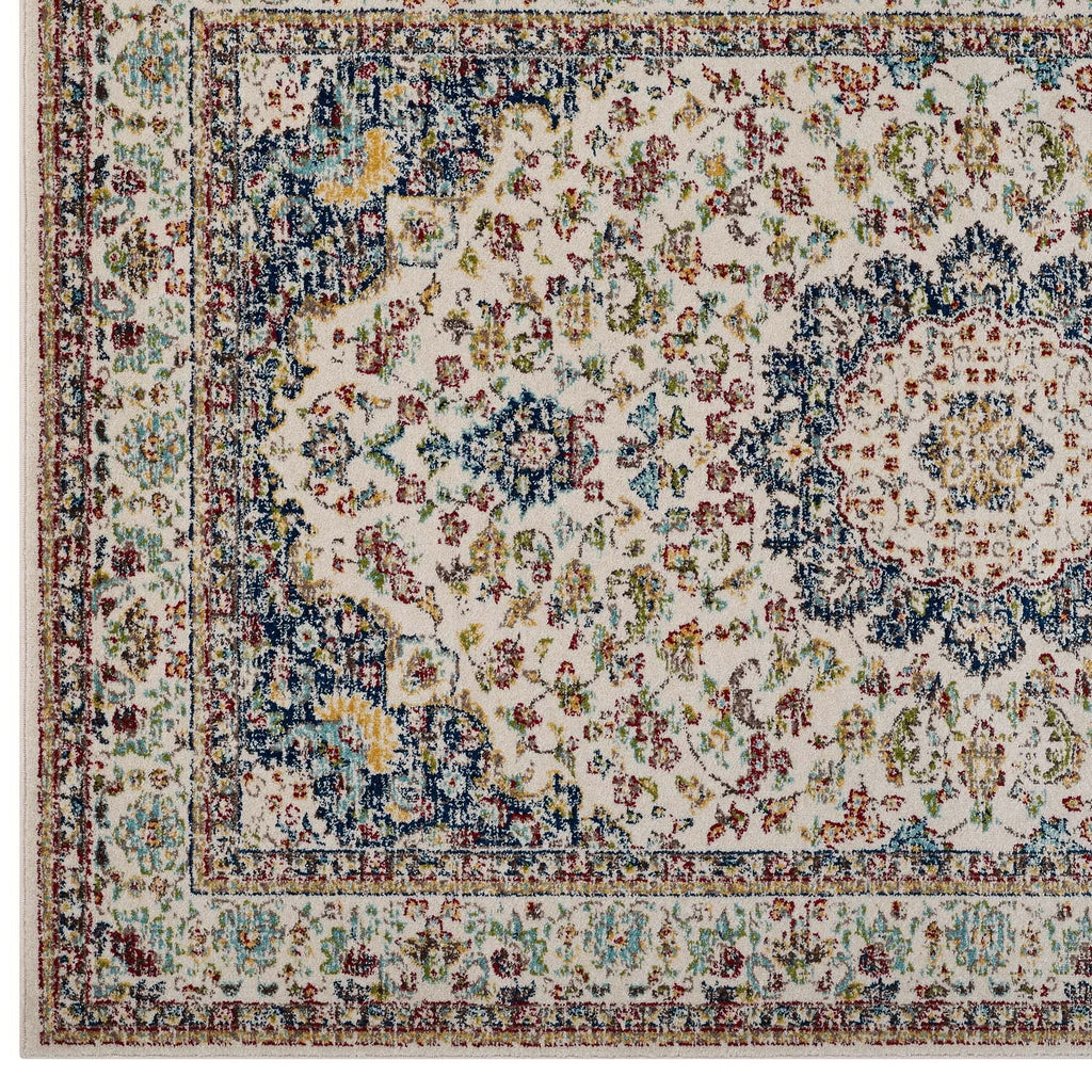 Meryam Distressed Persian Medallion 5x8 Area Rug