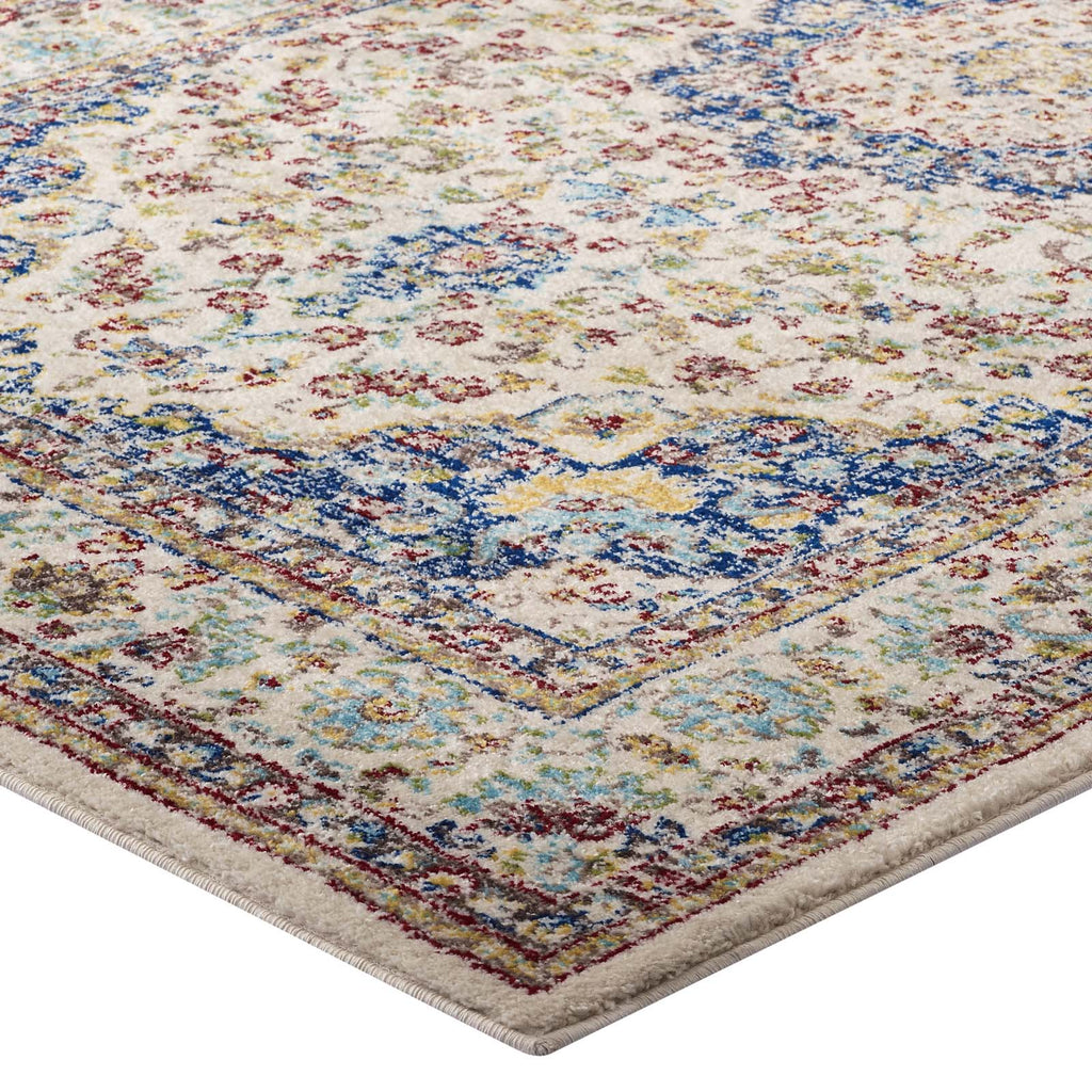 Meryam Distressed Persian Medallion 5x8 Area Rug