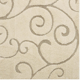 Jubilant Burgeon Scrolling Vine 5x8 Shag Area Rug