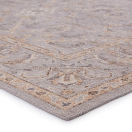 Jaipur Living Wyndham Hand-Knotted Trellis Light Gray/ Tan Runner Rug