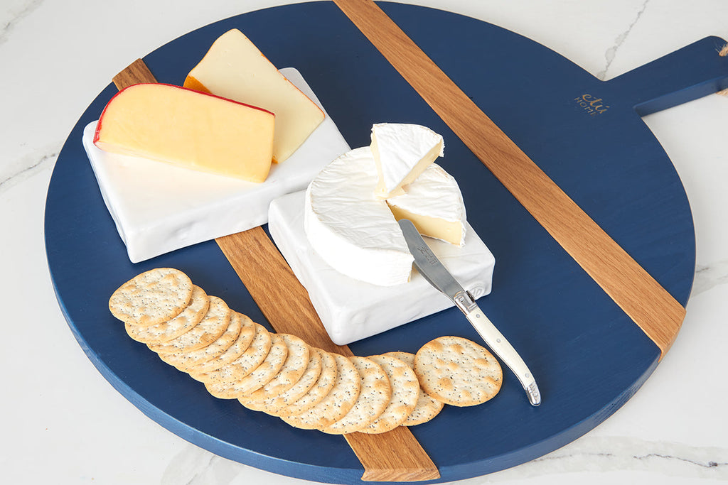 Navy Round Mod Charcuterie Board, Medium