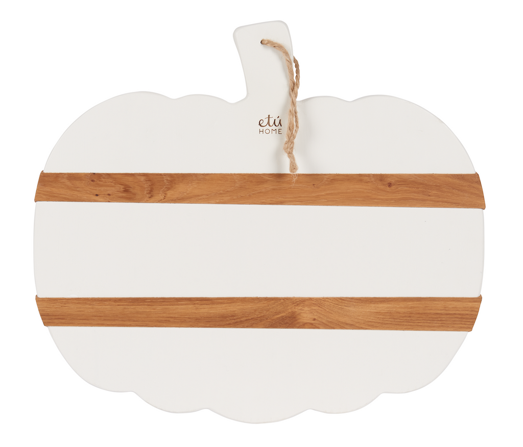 White Mod Pumpkin Charcuterie Board