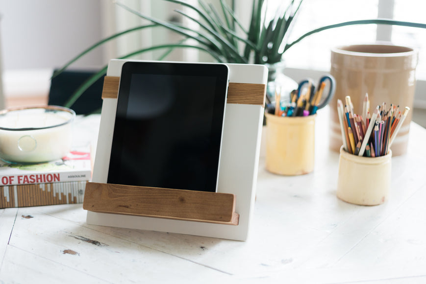 White Mod iPad / Cookbook Holder