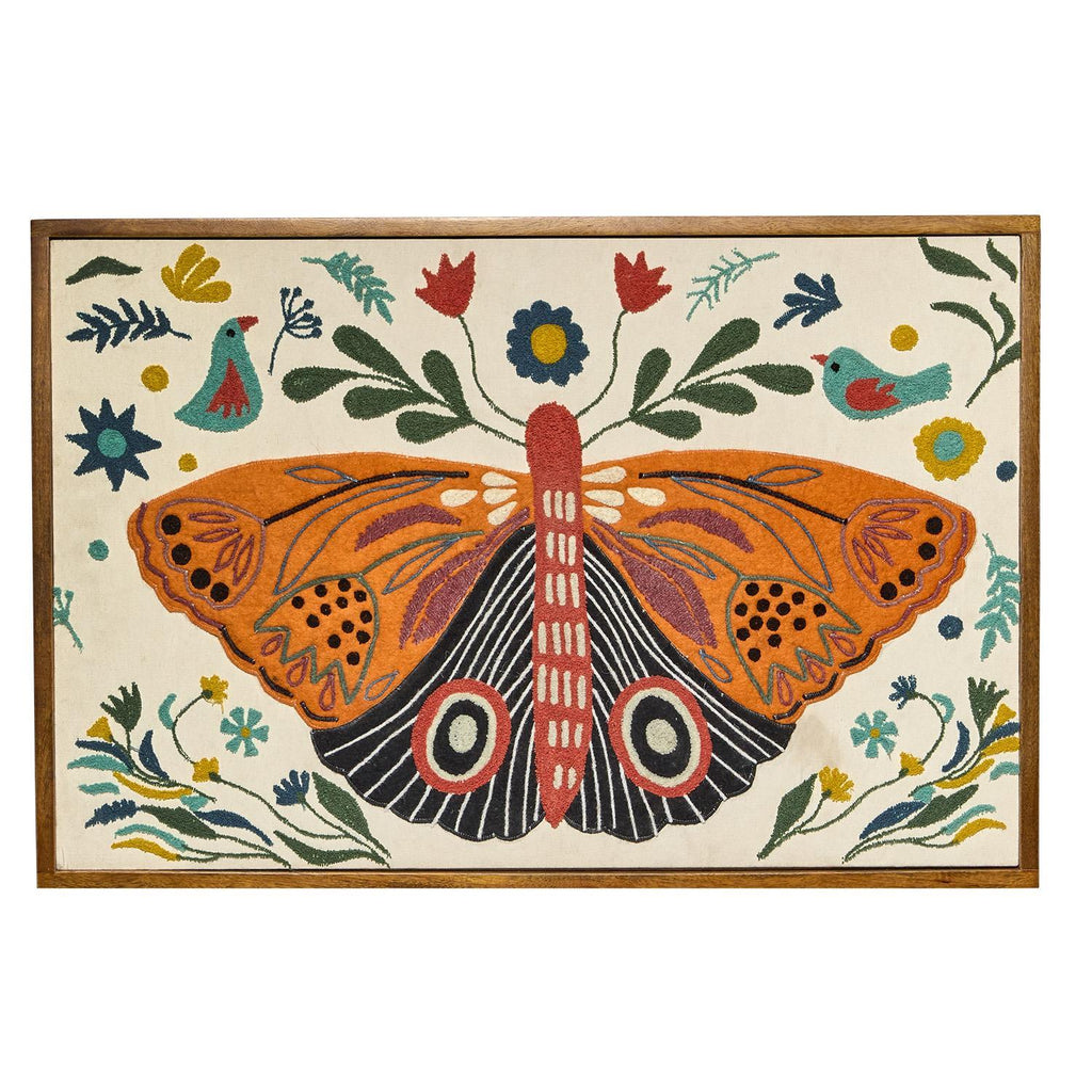 Butterfly Embroidered Wall Art