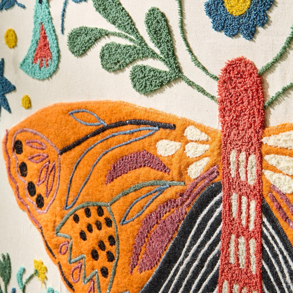 Butterfly Embroidered Wall Art