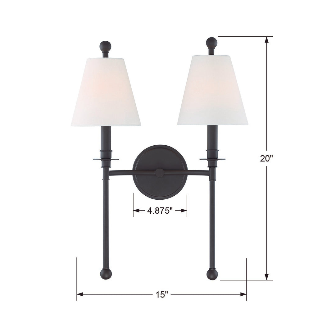 Riverdale 2 Light Sconce